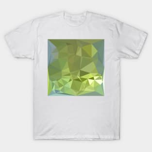 Olive Drab Abstract Low Polygon Background T-Shirt